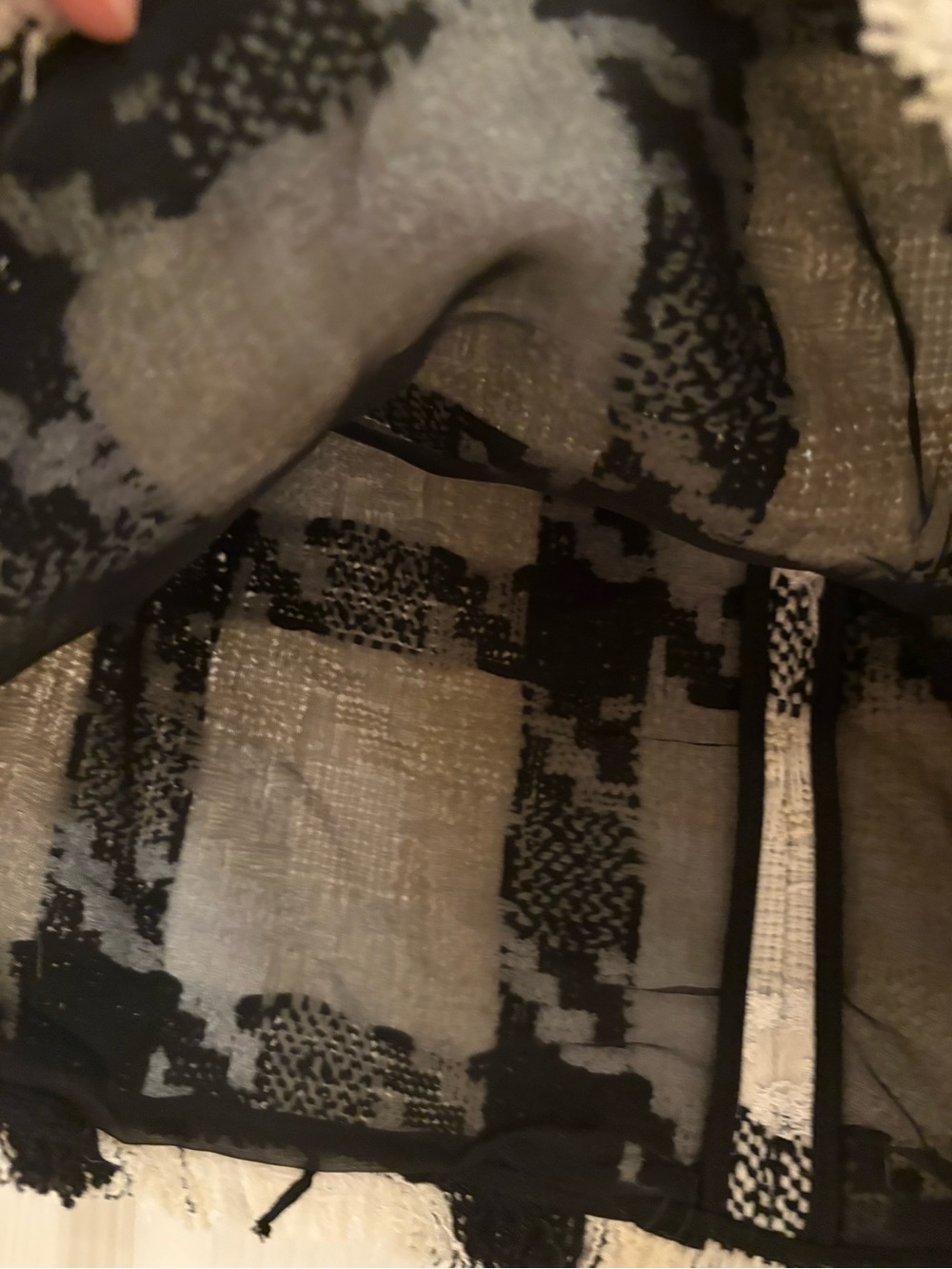 Versace Collection Black and White Tweed Mini Skirt - Picture 7 of 11